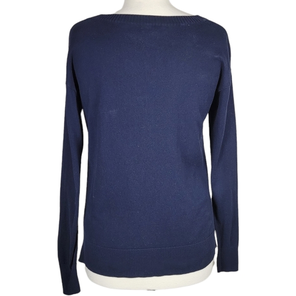 GAP Sweater Long Sleeve Crew Neck Pullover Navy Blue Size Small - Picture 4 of 7